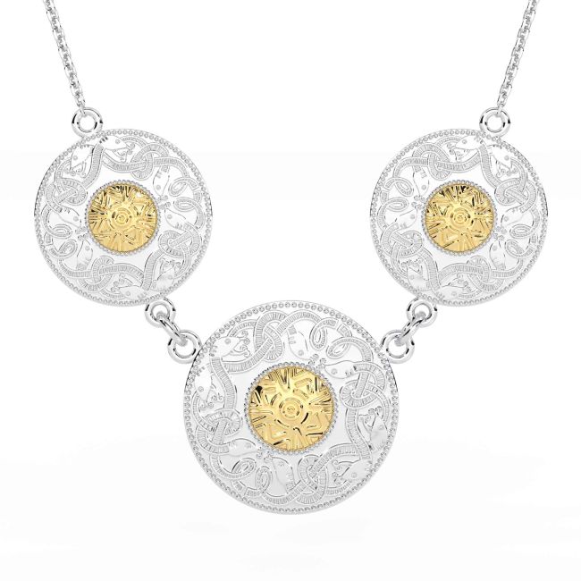 Gold Silver Celtic Warrior Necklace