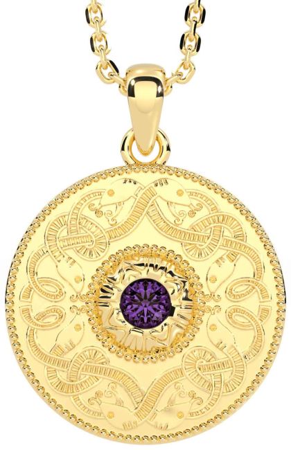 Alexandrite Gold Celtic Warrior Necklace