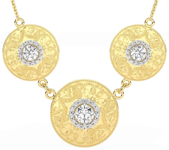 Diamond Gold Celtic Warrior Necklace