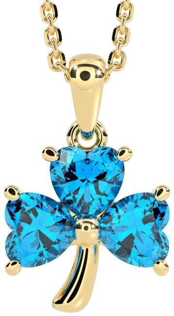 Topaz Gold Shamrock Necklace