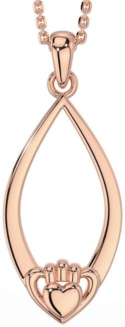 Rose Gold Claddagh Necklace