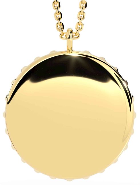 Gold Silver Bodhran Irish Music Necklace