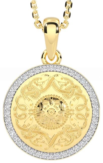 Diamond Gold Celtic Warrior Necklace