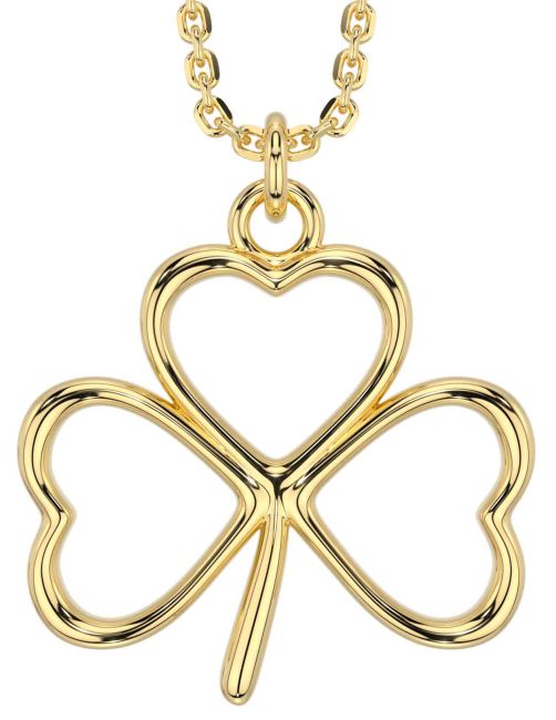 Gold Silver Shamrock Necklace