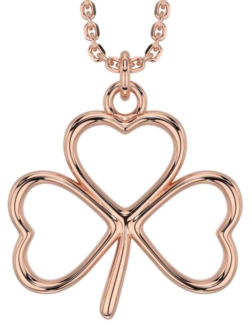 Shamrock de aur roz Colier
