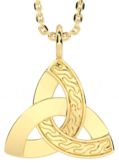 Gold Silver Celtic Trinity Knot Necklace