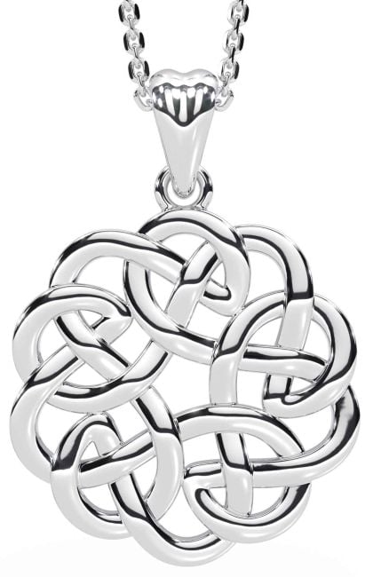 White Gold Celtic Necklace