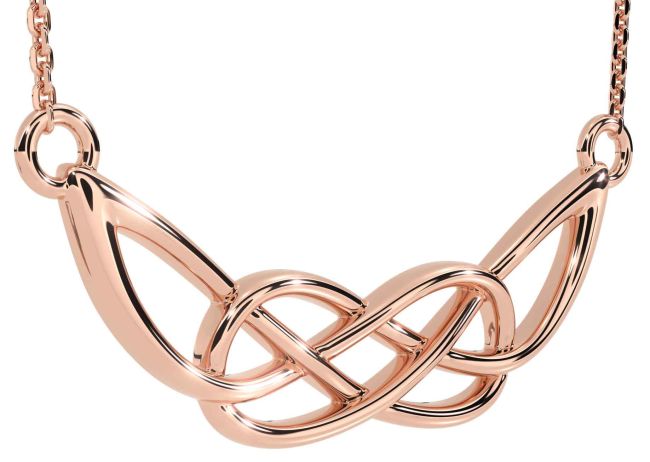 Rose Gold Silver Celtic Necklace