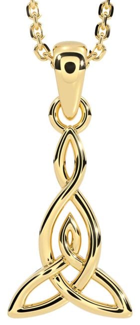 Gold Silver Celtic Trinity Knot Necklace