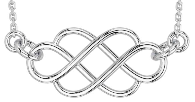 White Gold Celtic Necklace