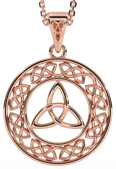 Rose Gold Celtic Trinity Knot Necklace