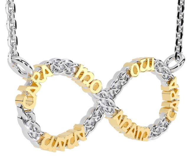 Gold Silver Claddagh Infinity Irish 