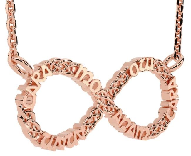 Rose Gold Silver Claddagh Infinity Irish 