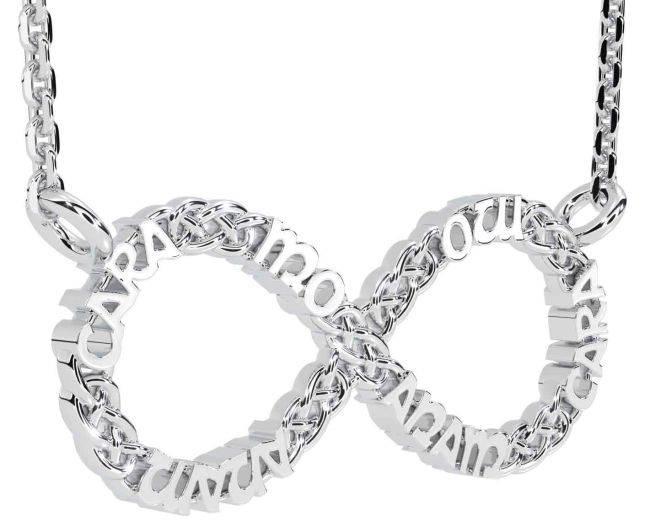Silver Claddagh Infinity Irish 