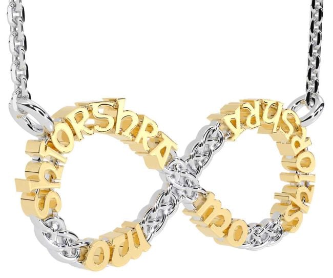 Gold Silver Claddagh Infinity Irish 