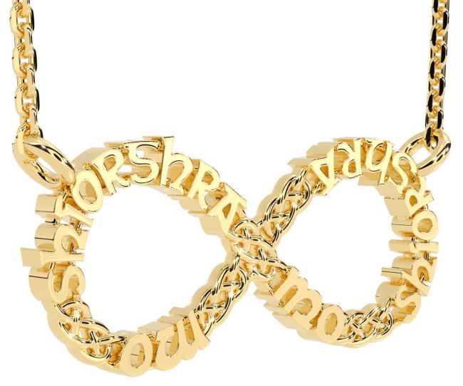 Gold Silver Claddagh Infinity Irish 