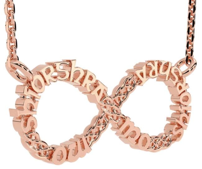 Rose Gold Claddagh Infinity Irish 