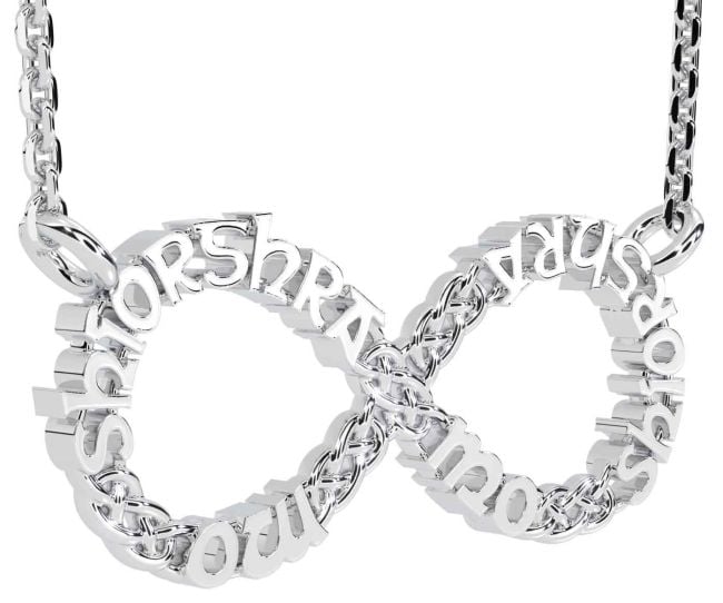 White Gold Claddagh Infinity Irish 