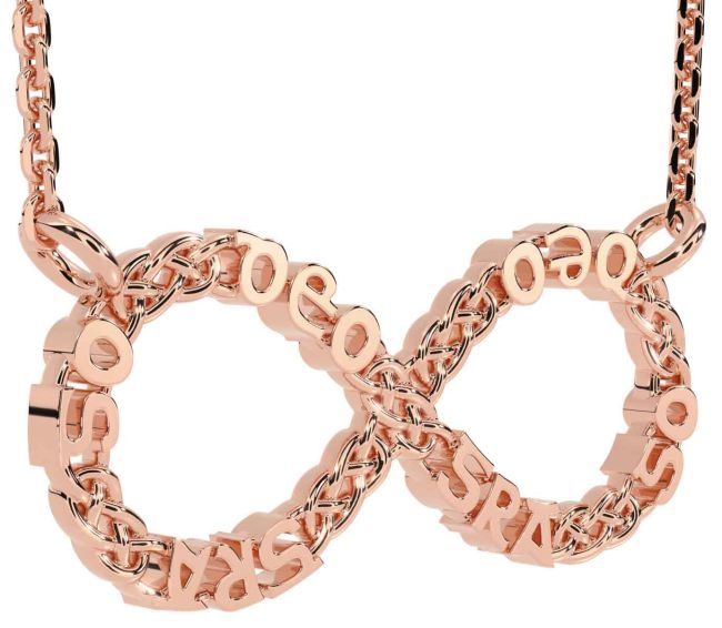 Rose Gold Claddagh Infinity Irish 