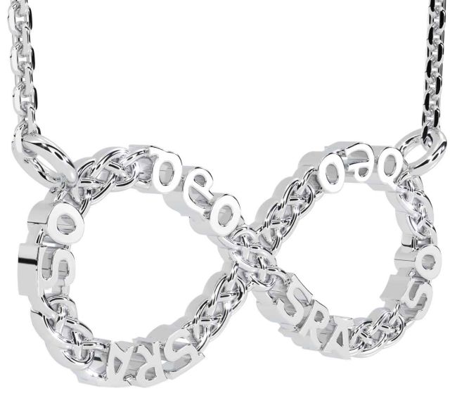 Silver Claddagh Infinity Irish 
