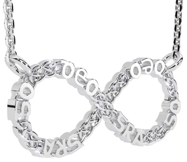 White Gold Claddagh Infinity Irish 