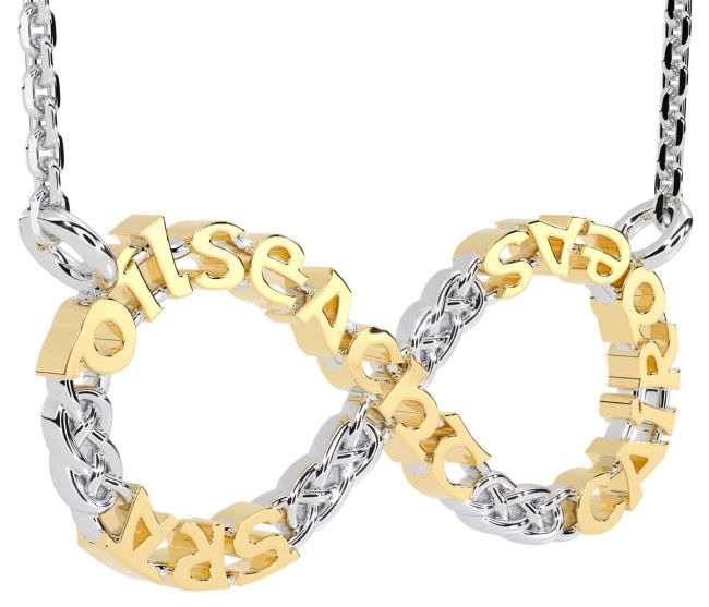 Gold Silver Claddagh Infinity Irish 