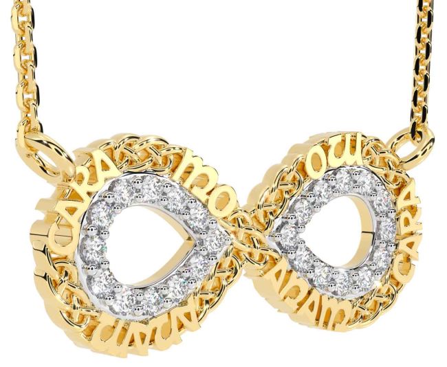 Diamond Gold Celtic Infinity Irish 