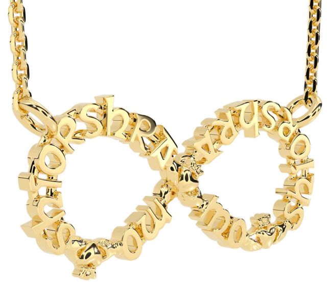Gold Claddagh Infinity Irish 