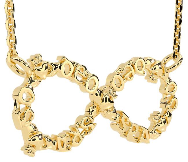 Gold Claddagh Infinity Irish 