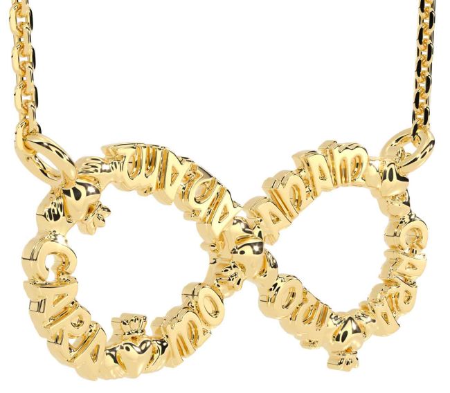 Gold Silver Claddagh Infinity Irish 