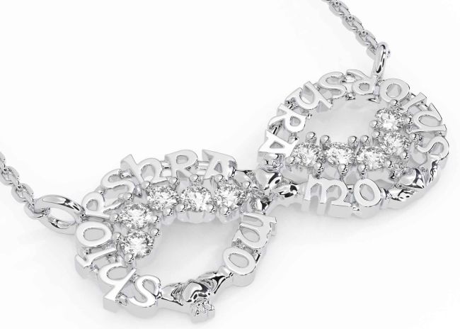 Diamond White Gold Claddagh Infinity Irish 