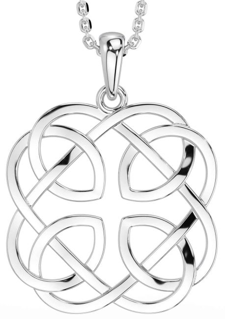 White Gold Celtic Necklace
