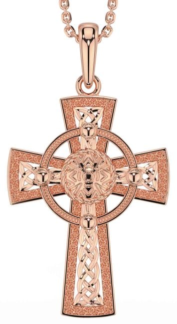 Rose Gold Celtic Cross Warrior Necklace