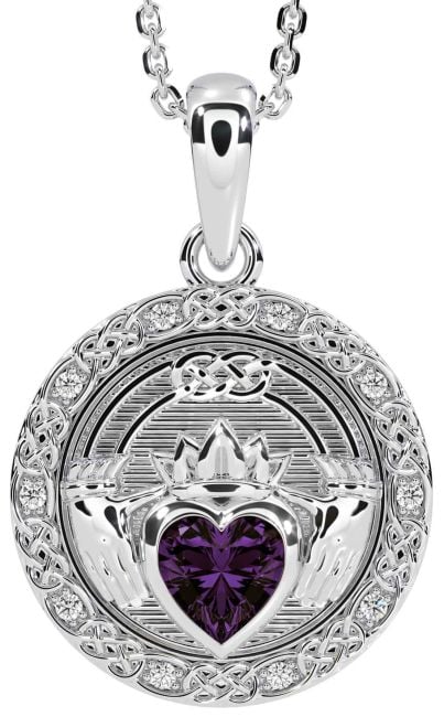 Diamant argint alexandrit Colier celtic Claddagh