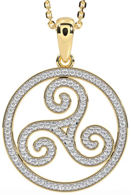 Diamond Gold Celtic Necklace