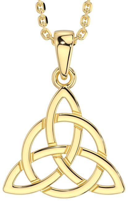 Gold Silver Celtic Trinity Knot Necklace