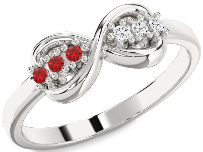 Silver Infinity Round Promise Ring