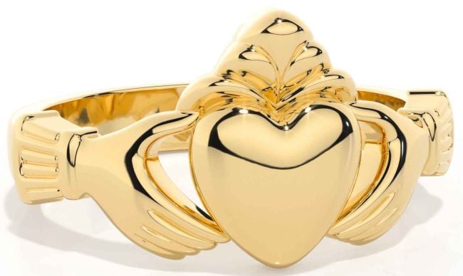 Men's Gold Silver Claddagh Ring