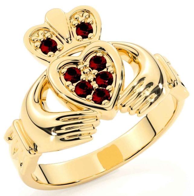 Diamond Gold Claddagh Ring