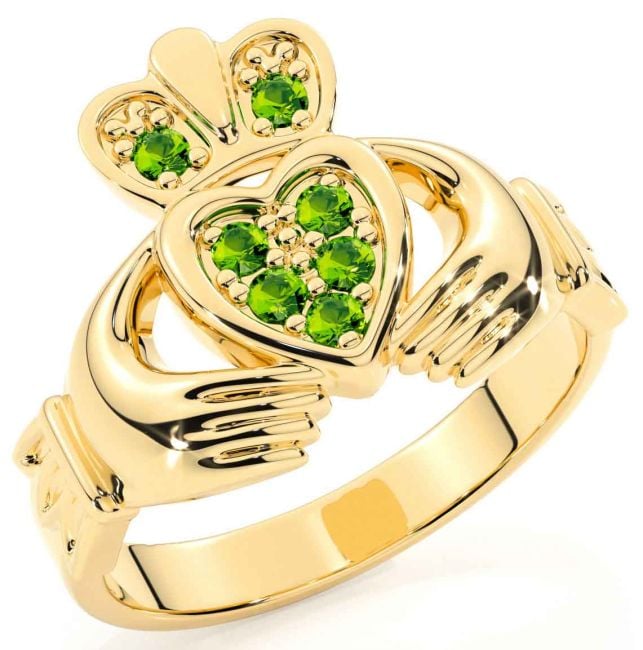 Diamond Gold Claddagh Ring