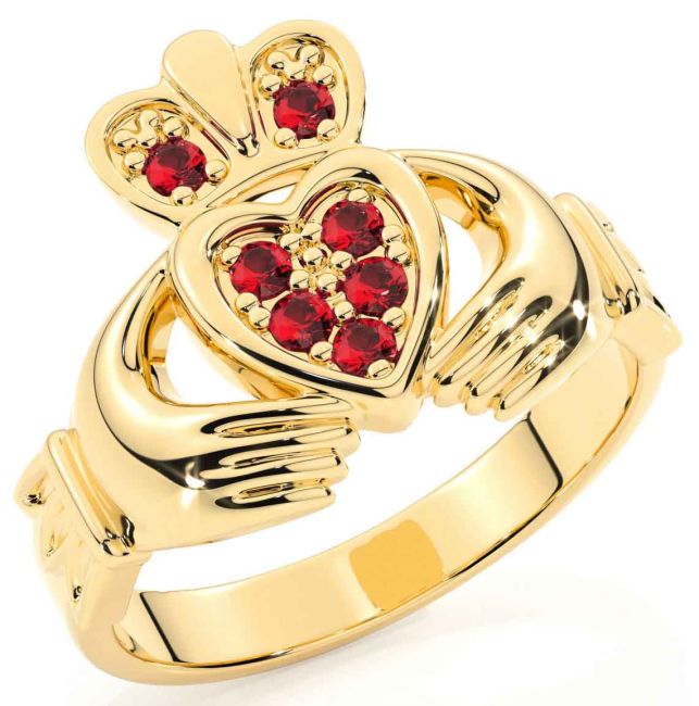 Diamond Gold Claddagh Ring