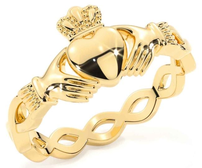 Gold Silver Claddagh Ring