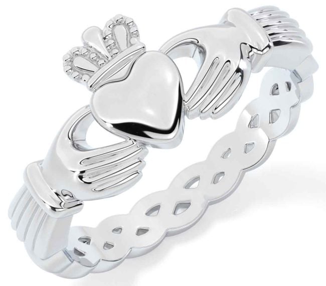 Silver Celtic Claddagh Ring