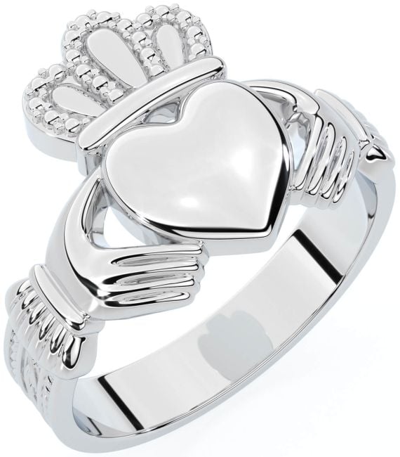 Silver Claddagh Ring Mens Ladies Unisex