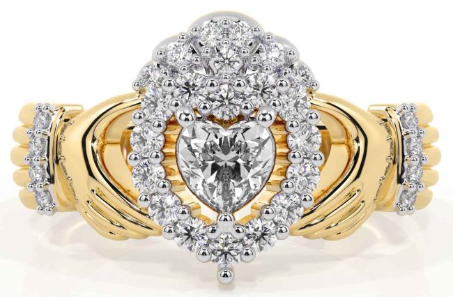 Diamant Goud Claddagh Ring