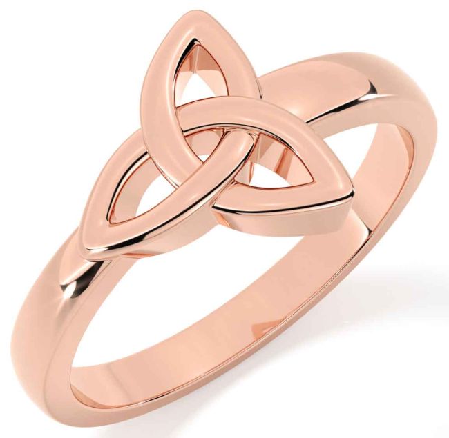 Rose Gold Silver Celtic Trinity Knot Ring