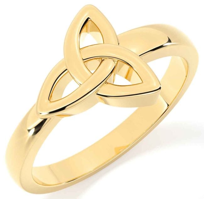 Gold Silver Celtic Trinity Knot Ring