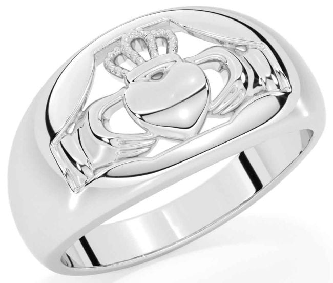 White Gold Claddagh Ring