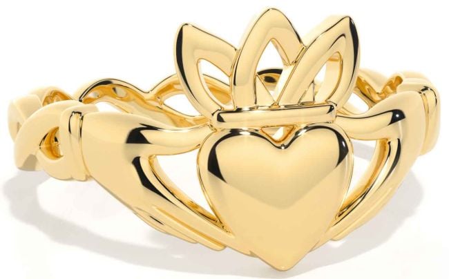 Gold Celtic Claddagh Ring