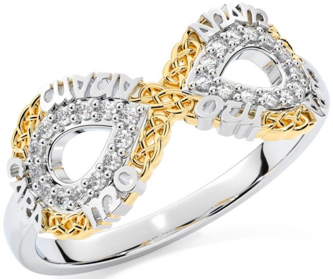 Diamond Gold Silver Infinity Irish 